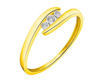375  Ring with Diamonds 0,03 ct - fineness 375