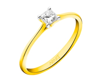 Zlatý prsten s diamantem 0,33 ct - ryzost 585