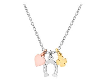 Rhodium Plated Silver, Gold Plated Silver, Rose Gold Plated Silver Necklace 