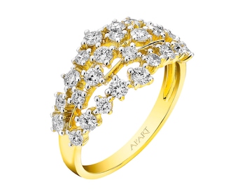 Zlatý prsten s brilianty 1 ct - ryzost 585