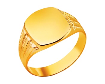 14 K Yellow Gold Signet Ring 