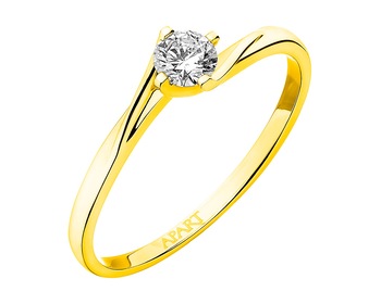 Prsten z bílého zlata s briliantem 0,24 ct - ryzost 585