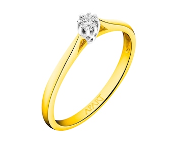 585  Ring with Diamond 0,08 ct - fineness 585