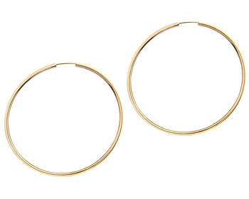Zlaté náušnice - kruhy, 47 mm