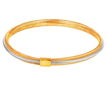 375 Yellow And White Gold Plated Bracelet 