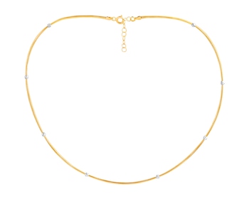 375 Yellow And White Gold Plated Necklace 