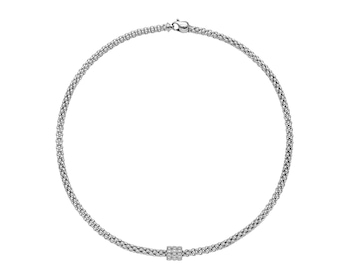 White gold necklace with brilliants 0,30 ct - fineness 18 K