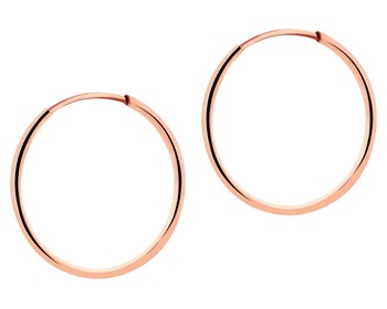 9 K Pink Gold Hoop Earring 