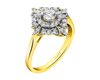 Zlatý prsten s brilianty 0,52 ct - ryzost 585