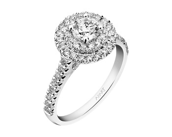 Prsten z bílého zlata s diamanty 1,01 ct - ryzost 585