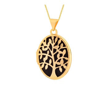 Zlatý přívěsek - medailon - strom