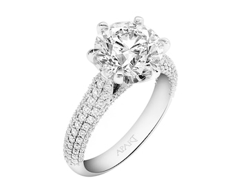 18 K Rhodium-Plated White Gold Ring 4,72 ct - fineness 18 K