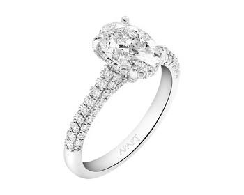 Prsten z bílého zlata s diamanty - VS1/H 2,62 ct - ryzost 750