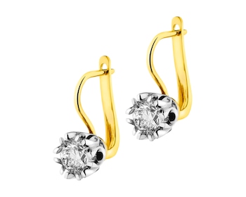 750  Earrings with Diamonds 2 ct - fineness 750