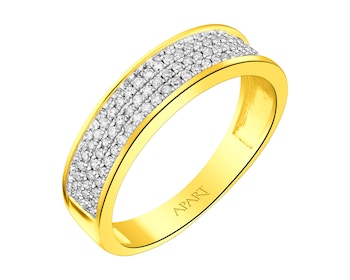 585  Ring with Diamonds 0,23 ct - fineness 14 K