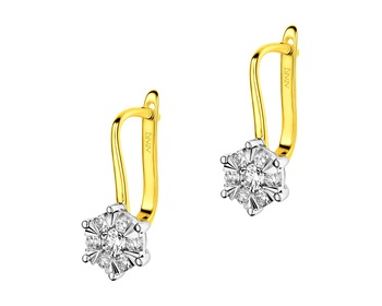585  Earrings with Diamonds 0,51 ct - fineness 585