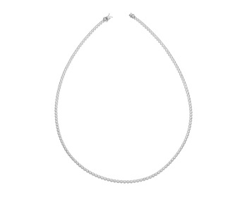 18 K Rhodium-Plated White Gold Necklace with Diamonds 2,26 ct - fineness 18 K