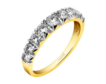 Zlatý prsten s brilianty 0,78 ct - ryzost 585
