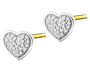 375  Earrings with Diamonds 0,07 ct - fineness 375