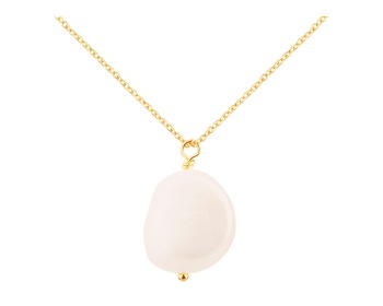 Zlatý náhrdelník s perlou, anker