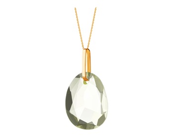8 K Yellow Gold Pendant with Terbium Glass