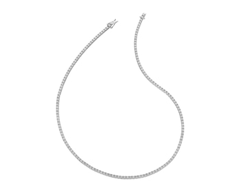 18 K Rhodium-Plated White Gold Necklace with Diamonds 5,49 ct - fineness 18 K