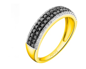 Zlatý prsten s diamanty - ryzost 585