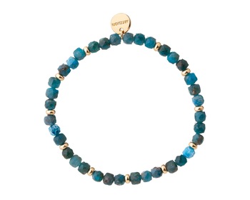 Gold-Plated Brass Bracelet with Apatite