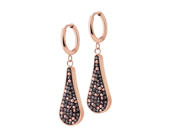 Stainless Steel Earrings with Marcasite