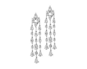 18 K Rhodium-Plated White Gold Dangling Earring 7,25 ct - fineness 18 K