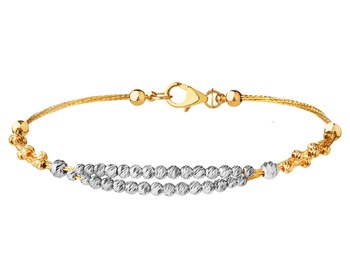 585 Yellow And White Gold Plated Rigid Bracelet