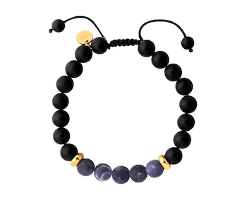 Stainless Steel Bracelet with Onyx