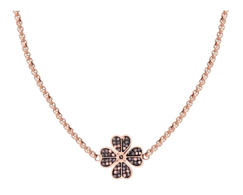 Stainless Steel Necklace with Marcasite