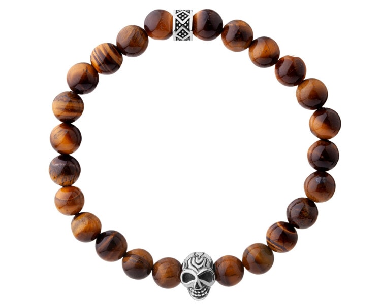 Stainless Steel Bracelet with Tiger's Eye