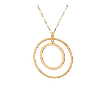 Pozlacený stříbrný náhrdelník - kroužky