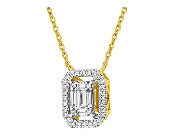 Zlatý náhrdelník s diamanty 0,20 ct - ryzost 585