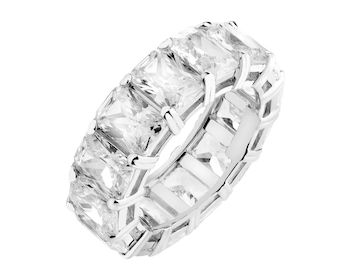 Rhodium Plated Silver Eternity with Cubic Zirconia