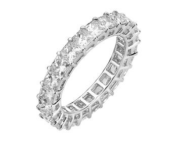 18 K Rhodium-Plated White Gold Eternity with Diamonds 4,06 ct - fineness 18 K