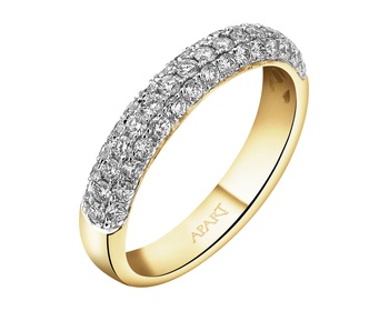 Zlatý prsten s brilianty 0,72 ct - ryzost 585