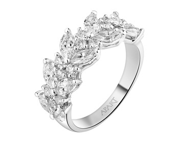 Prsten z bílého zlata s diamanty 1,50 ct - ryzost 750