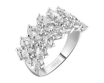 Prsten z bílého zlata s diamanty 2,51 ct - ryzost 750