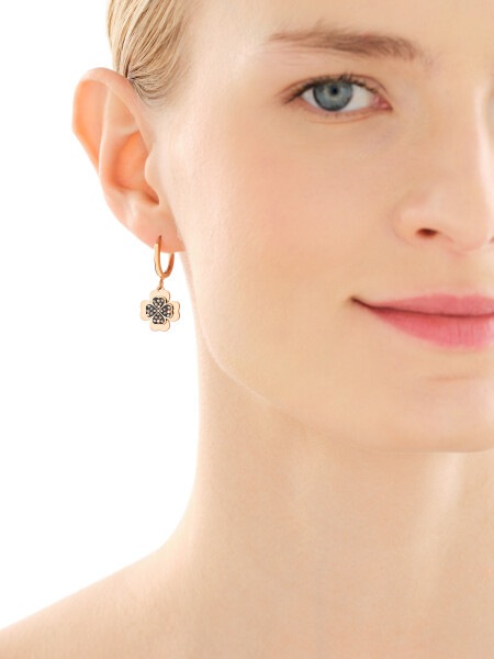 Stainless Steel Dangling Earring with Marcasite