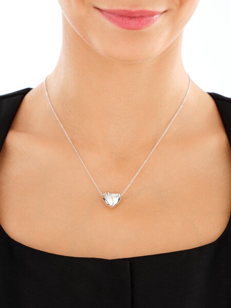 Rhodium Plated Silver Necklace 