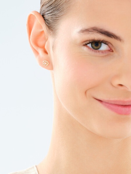 14 K Yellow Gold Set with Cubic Zirconia