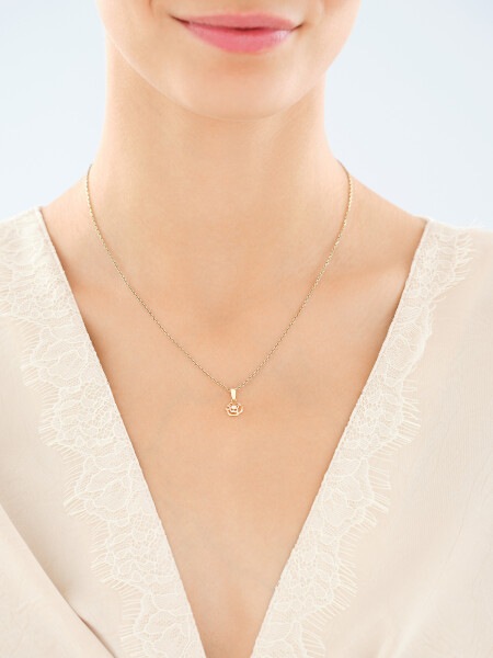 14 K Yellow Gold Set with Cubic Zirconia