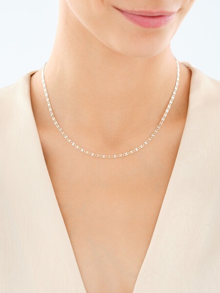 14 K Yellow, Rose & Rhodium Plated White Gold Neck Chain 