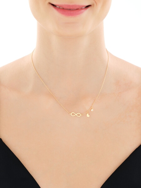 Gold-Plated Silver Necklace with Cubic Zirconia