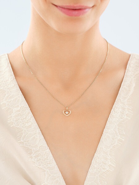 375  Pendant with Diamond - 0,01 ct - fineness 375