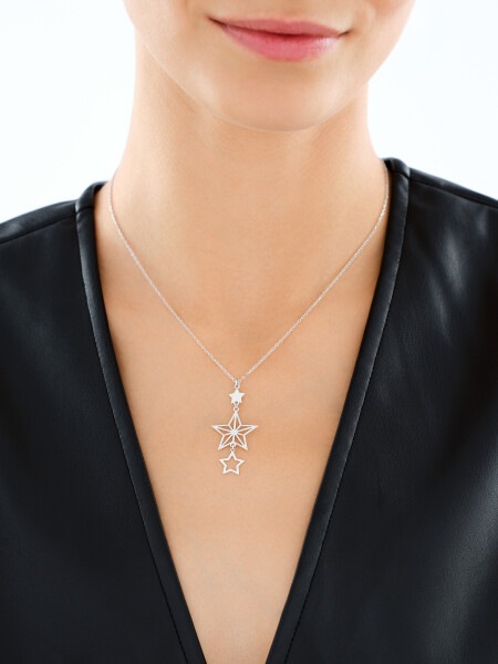 Rhodium Plated Silver Necklace