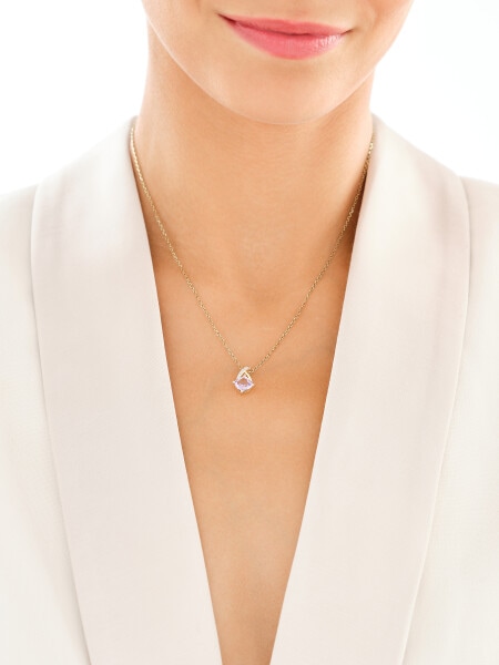 9 K Rhodium-Plated Yellow Gold Pendant  - fineness 9 K